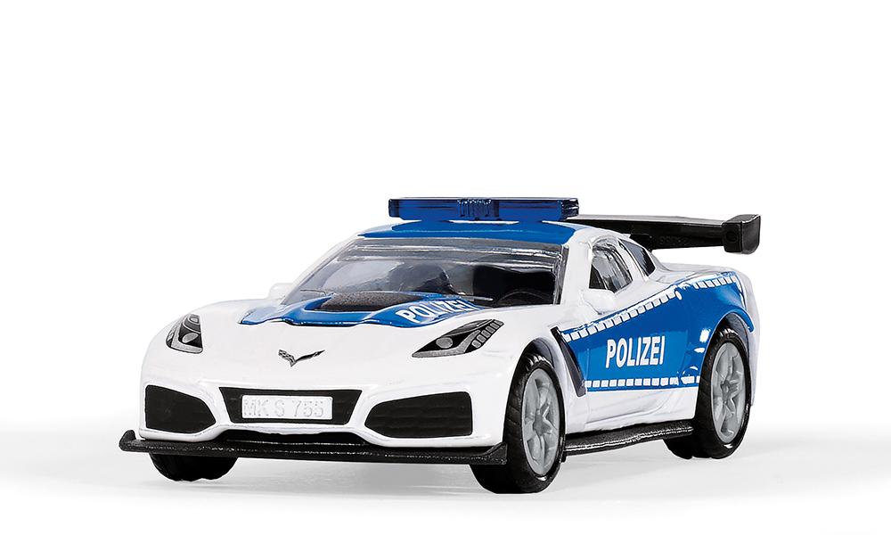 Siku jucarie masinuta Chevrolet Corvette ZR1 Polizei 3 ani+  06