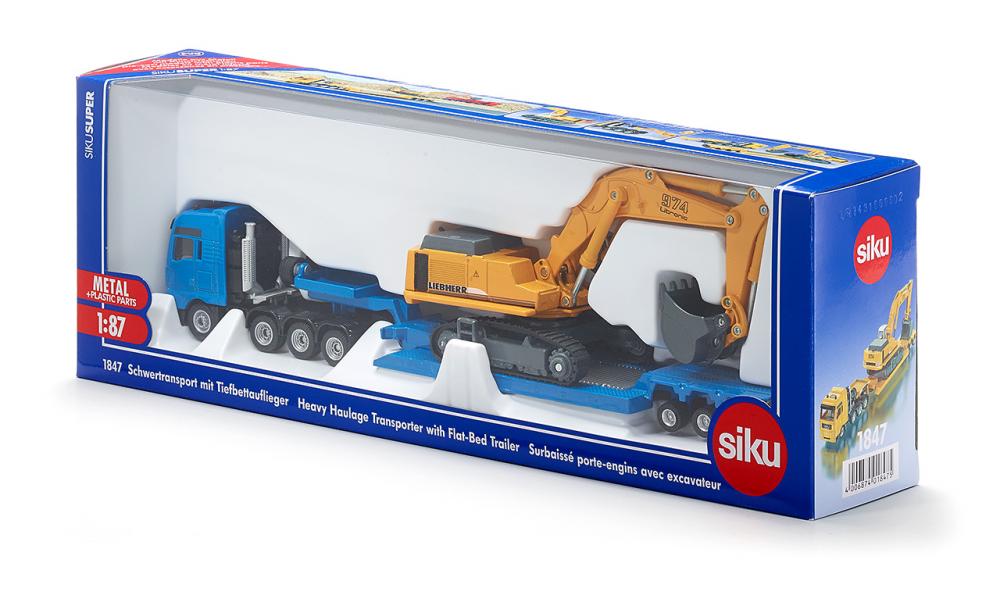 Siku Jucarie Masinuta Heavy Haulage Transporter  02
