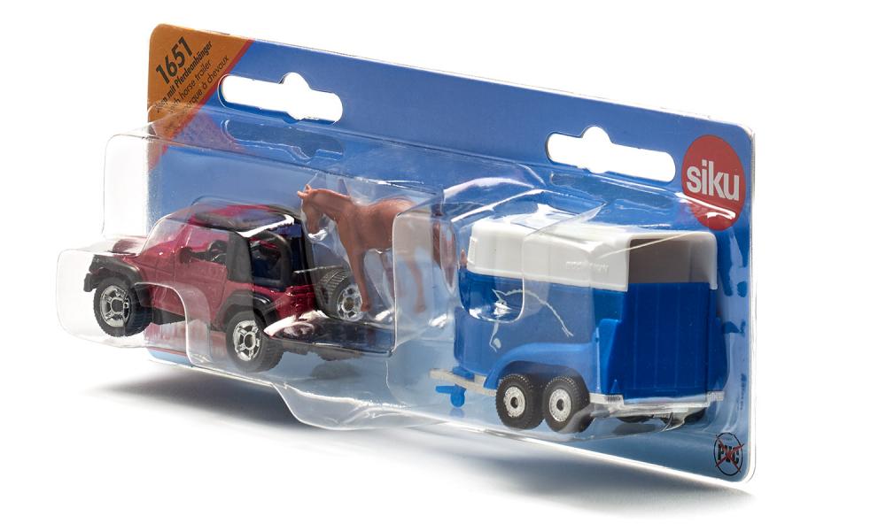 Siku jucarie set masinuta Jeep with Horse Trailer 3 ani+ 06