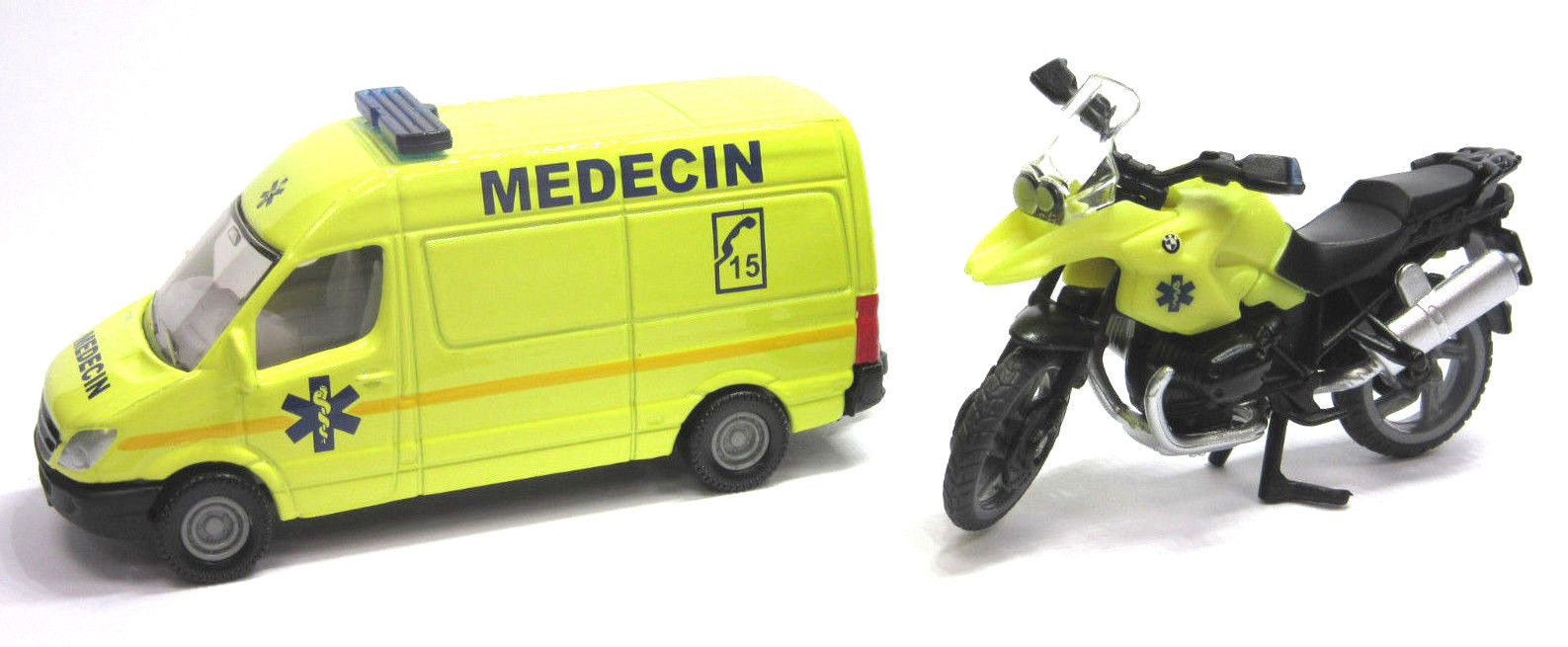 Siku jucarie masinuta set ambulanta Franta Mercedes Sprinter si motor BMW 3 ani+ 1654 Imagine principală a produsului