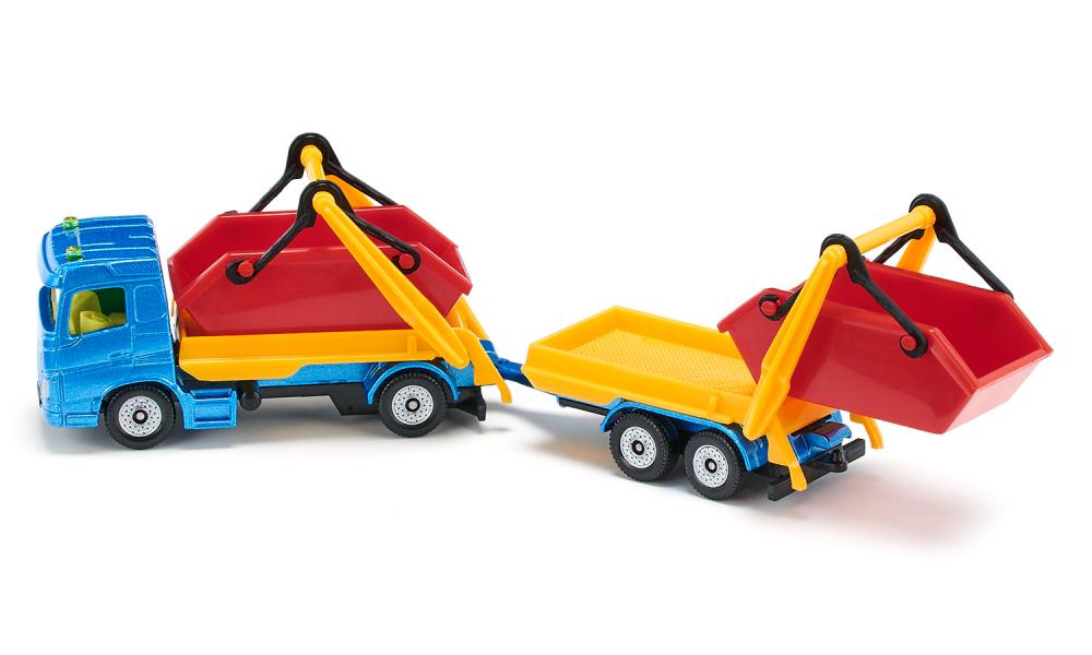 Siku jucarie set masinuta Skip Truck & Trailer 3 ani+ 1695 02