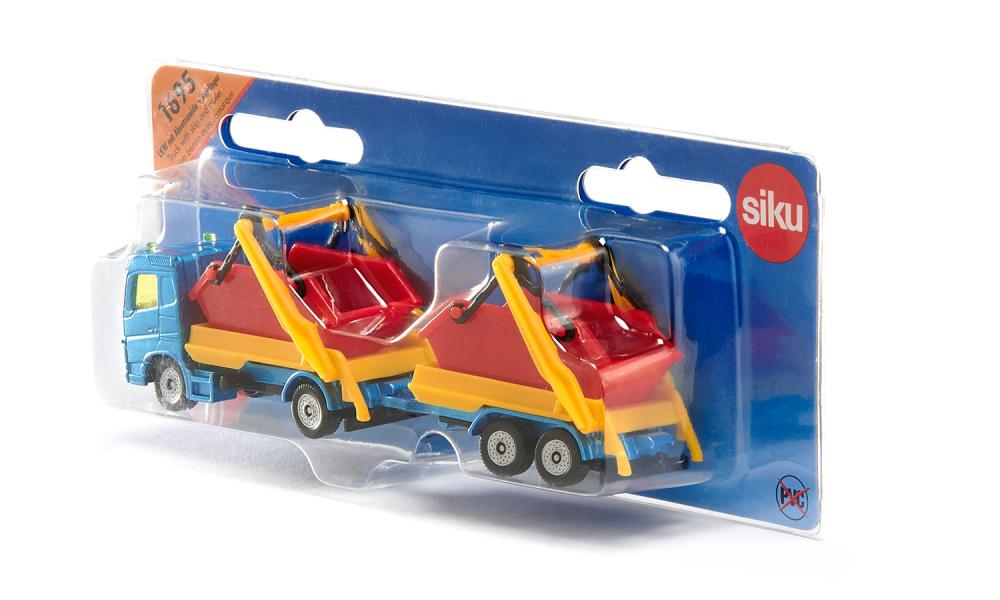 Siku jucarie set masinuta Skip Truck & Trailer 3 ani+ 1695 07