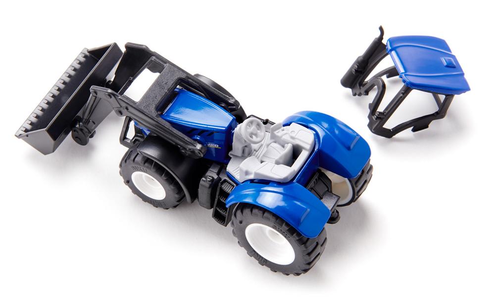 Siku jucarie tractor New Holland with front loader 02