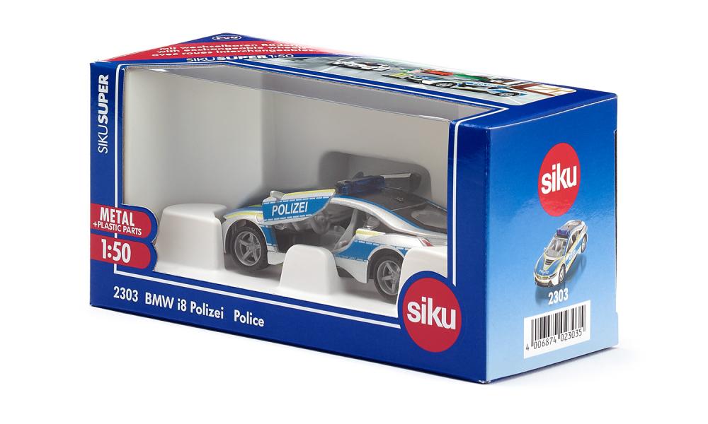Siku masinuta BMW i8 Police 3 ani+ 2303 06