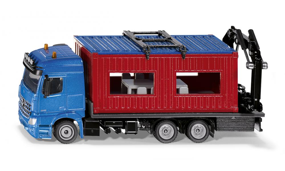 Siku masinuta camion Truck with Construction Container 01
