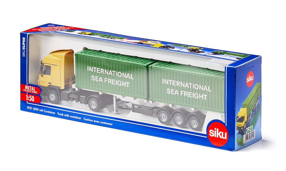 Siku masinuta Mercedes Benz Truck With Containers 06