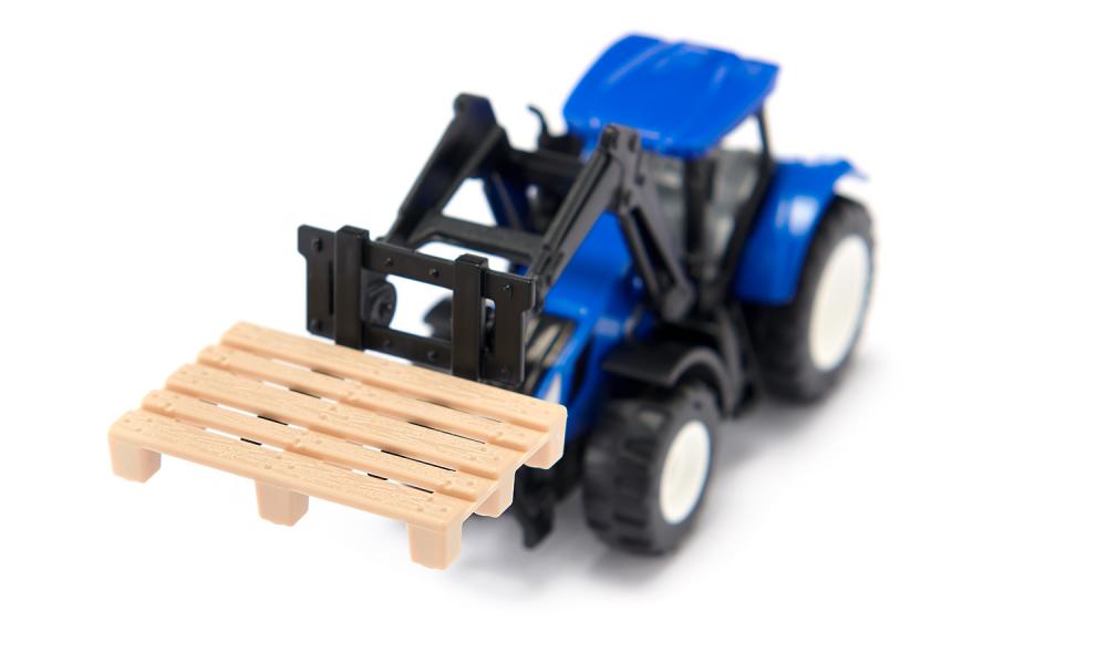 Siku masinuta New Holland with pallet fork and pallet 3 ani+ 02