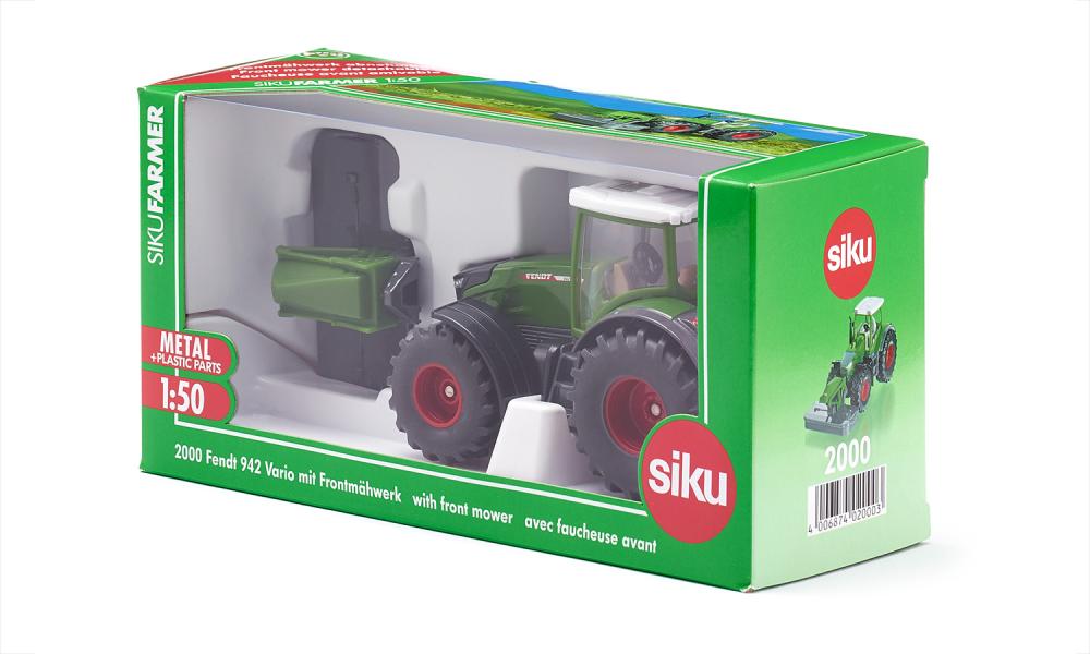 Siku masinuta tractor Fendt 942 Vario with front mower 0 7