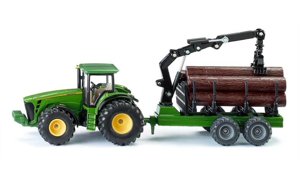 Siku masinuta tractor John Deere with Forestry Trailer 3 ani+ 01 Imagine principală a produsului