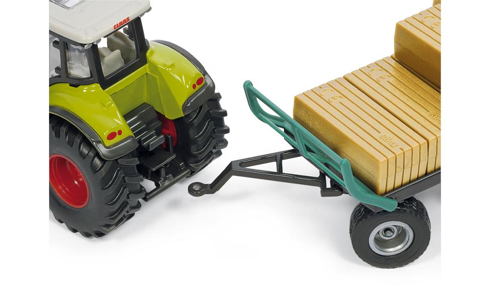 Siku masinuta Tractor with Bale Grab and Trailer 04