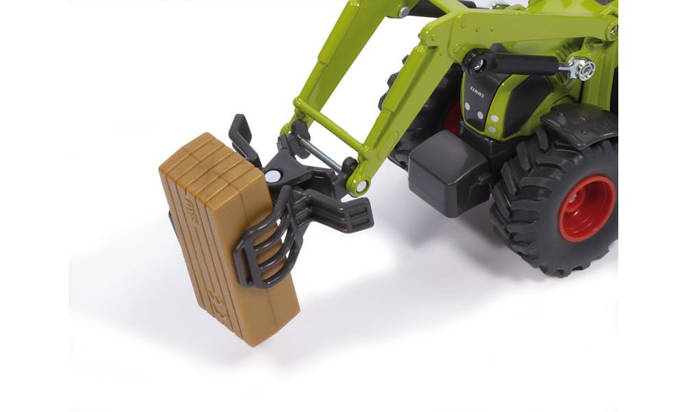 Siku masinuta Tractor with Bale Grab and Trailer 03