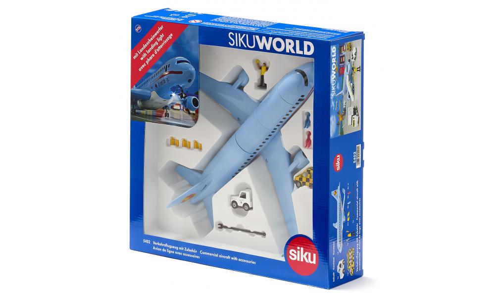 Siku set avion Commercial aircraft with accessories 3 ani+