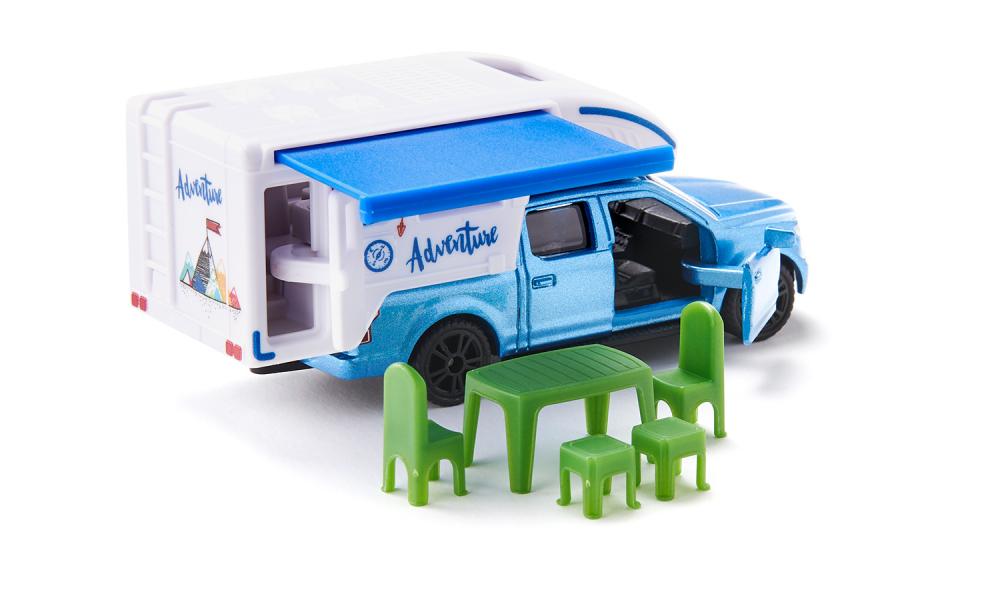 Siku set masinuta Ford F150 Pick-Up Camper 003