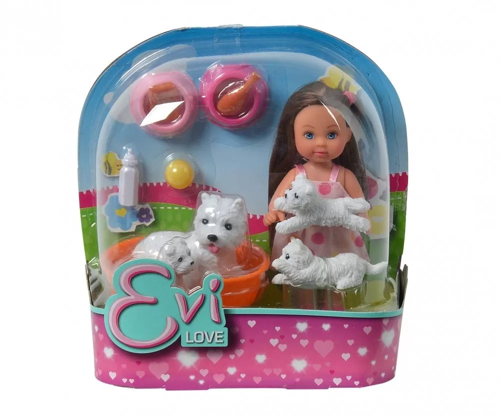 Simba papusa Evi LOVE set cu patru catelusi 3 ani+ 