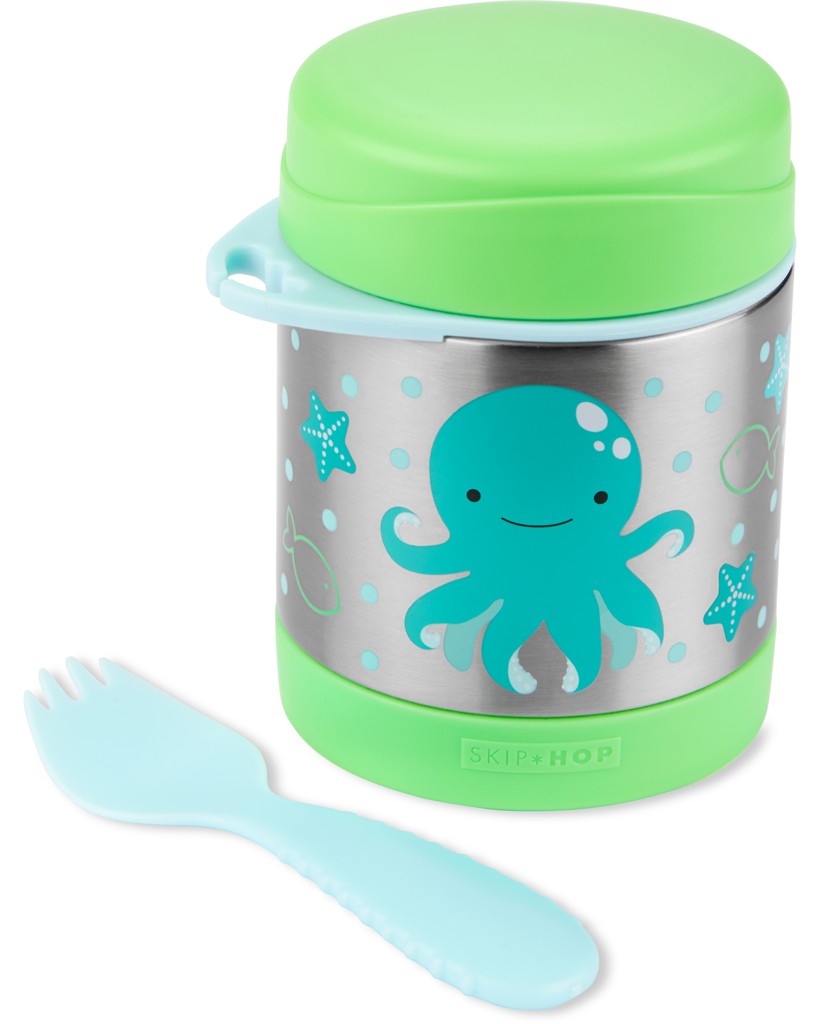 Skip Hop set recipient pentru mancare Spark Style 325 ml 3 ani+ Octopus