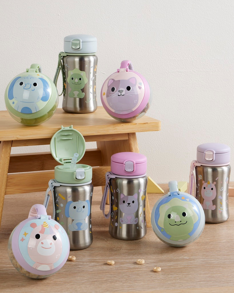 Skip Hop sticla cu pai din otel inoxidabil 350 ml 12m+ Besties Squad Unicorn