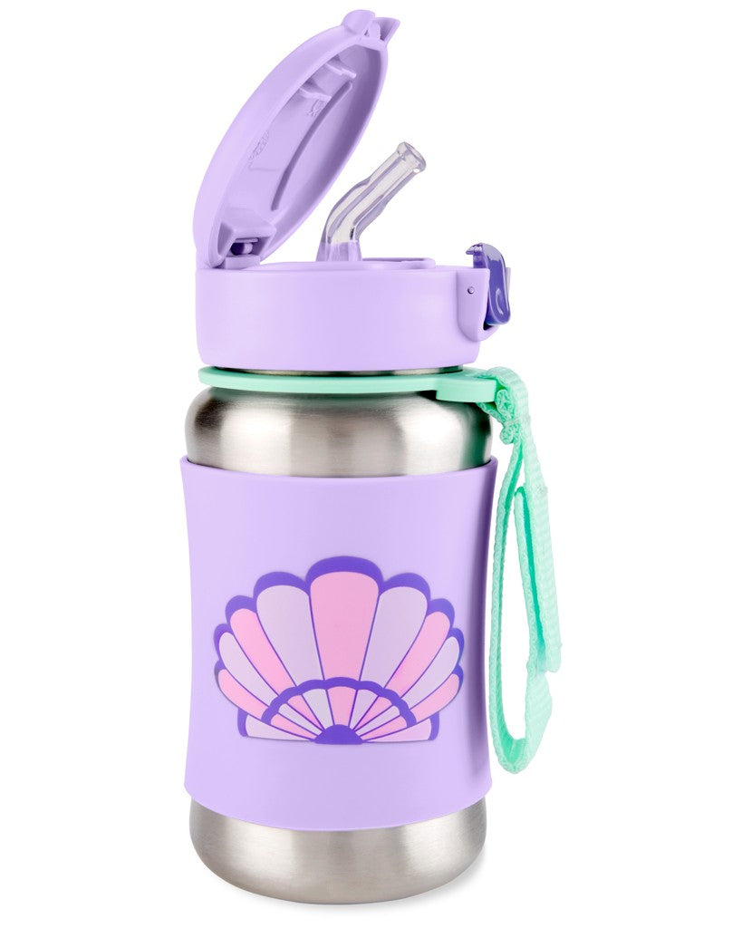 Skip Hop sticla cu pai din otel inoxidabil 350 ml 12m+ Scoica