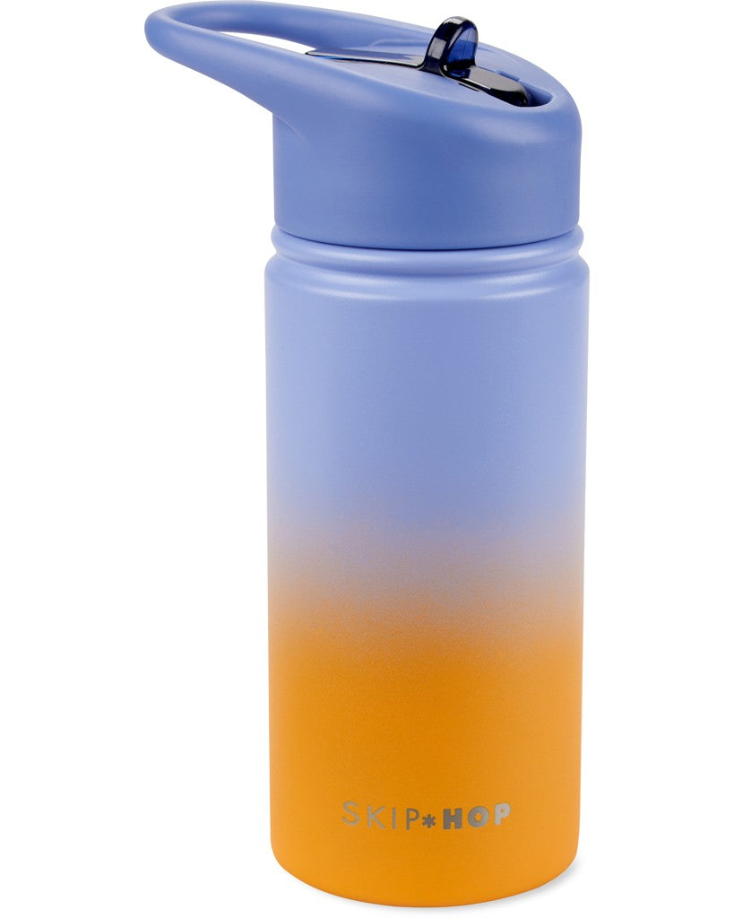 Skip Hop termos sticla cu pai din otel inoxidabil 450 ml Wander 4 ani+ Albastru ombre Imagine principală a produsului
