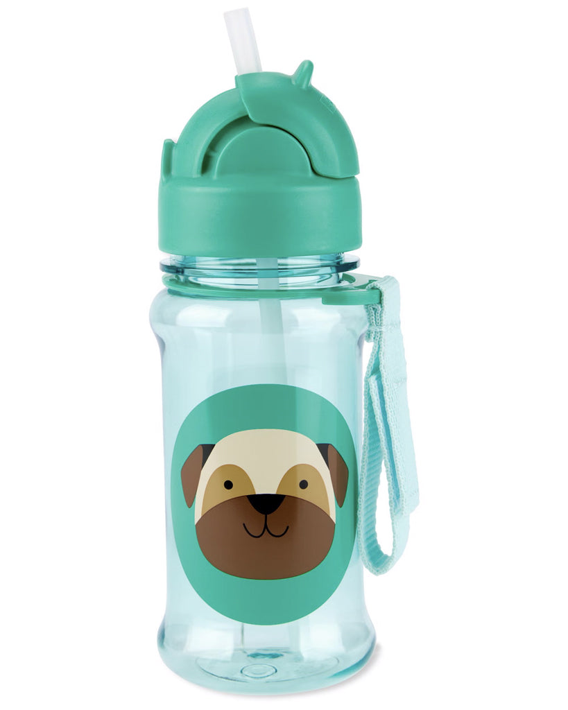 Skip Hop sticla cu pai Zoo din Tritan 355 ml 12m+ Catelus Pug