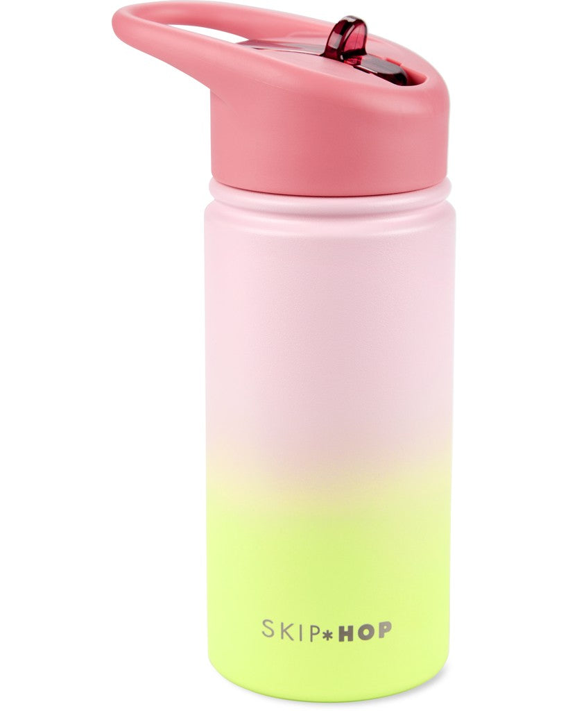 Skip Hop termos sticla cu pai din otel inoxidabil 450 ml Wander 4 ani+ Roz ombre Imagine principală a produsului