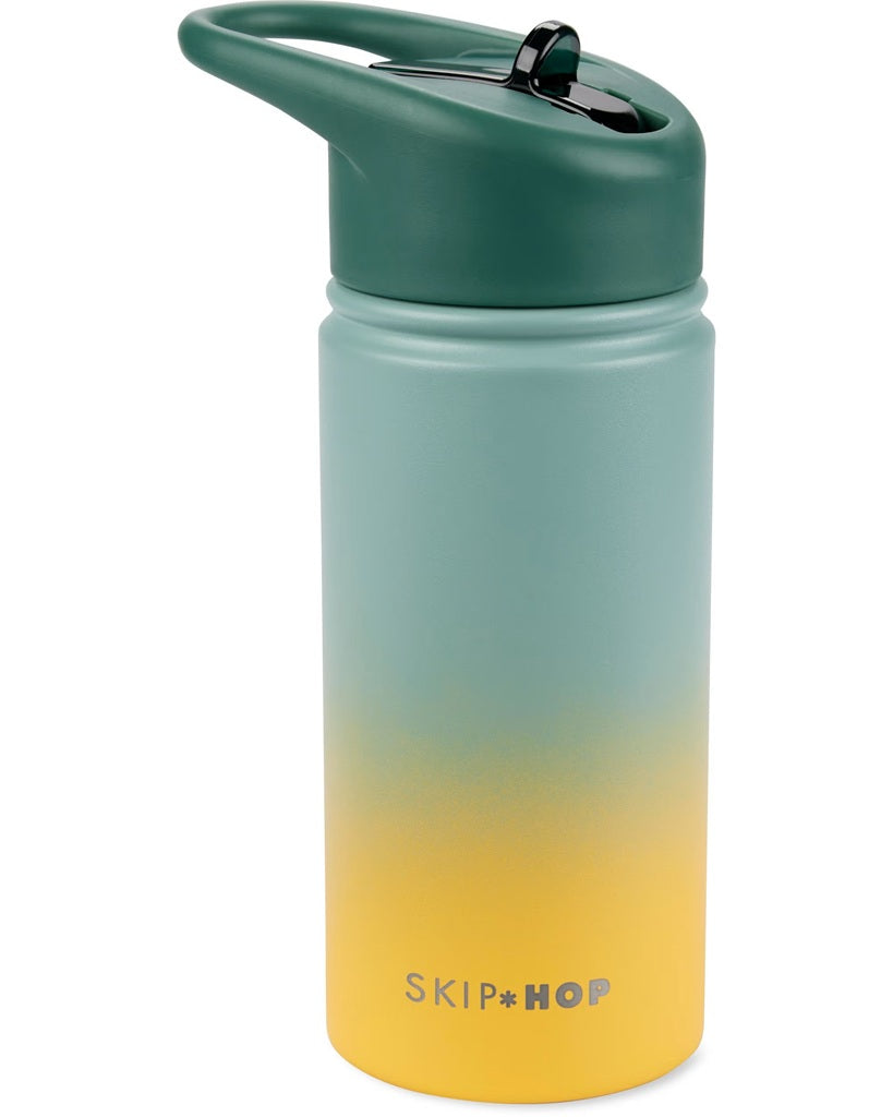 Skip Hop termos sticla cu pai din otel inoxidabil 450 ml Wander 4 ani+ Verde ombre Imagine principală a produsului
