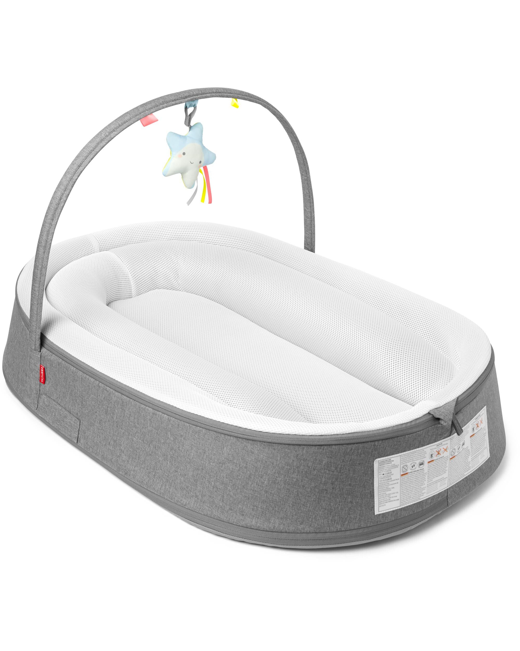Skip Hop cosulet pentru bebelusi Baby Nest 0-9 kg, Grey White 01 Imagine principală a produsului