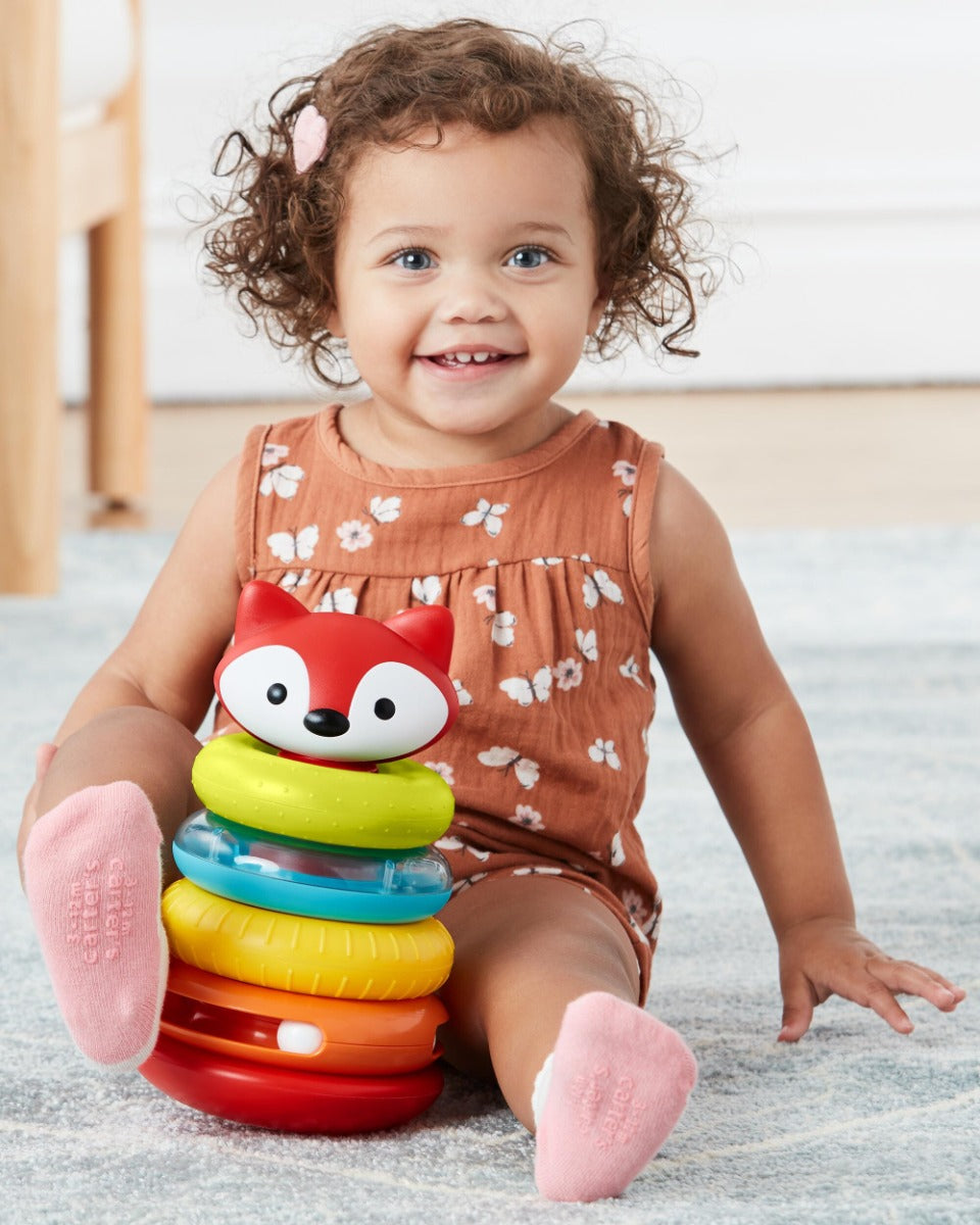 Skip Hop jucarie Explore&More Vulpita cu inele colorate 6m+