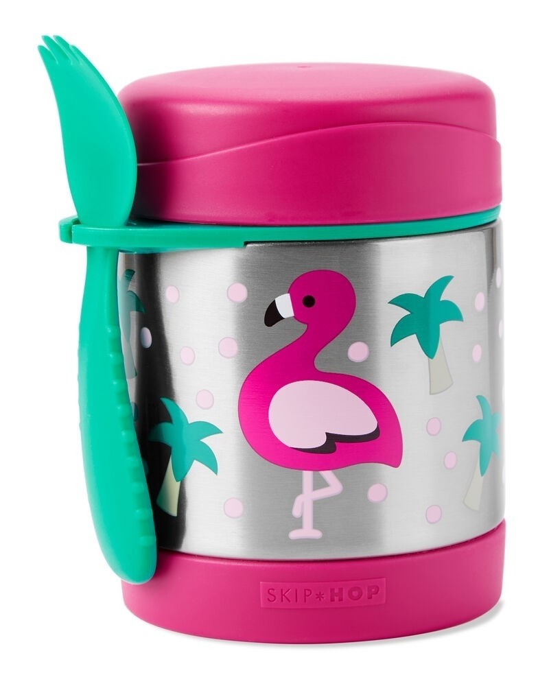 Skip Hop recipiente pentru mancare Zoo 3 ani+ Flamingo 01