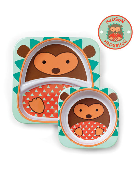 Skip Hop set farfurie si bol Zoo 6m+ Arici 252219 01