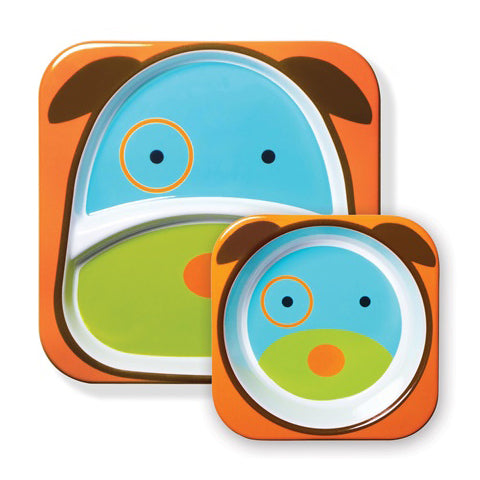 Skip Hop set farfurie si bol Zoo 6m+ Catel 05 Imagine principală a produsului