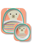 Skip Hop set farfurie si bol Zoo 6m+, Lama 252233 01