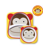 Skip Hop set farfurie si bol Zoo 6m+ Maimutica 252202 01