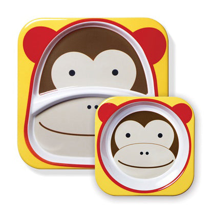 Skip Hop set farfurie si bol Zoo 6m+ Maimutica 252202 04 Imagine principală a produsului