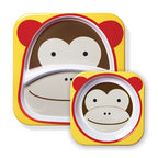 Skip Hop set farfurie si bol Zoo 6m+ Maimutica 252202 04
