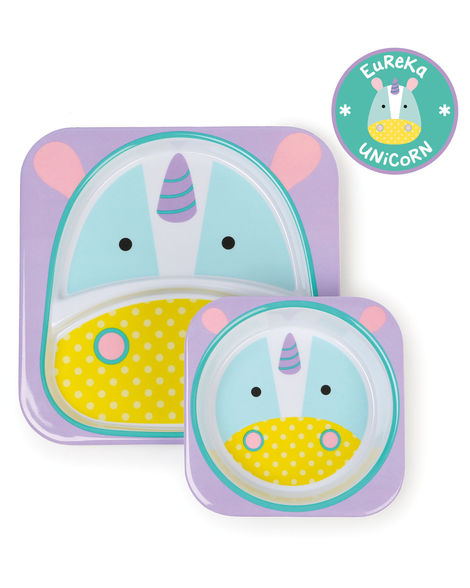 Skip Hop set farfurie si bol Zoo 6m+ Unicorn 252221 01
