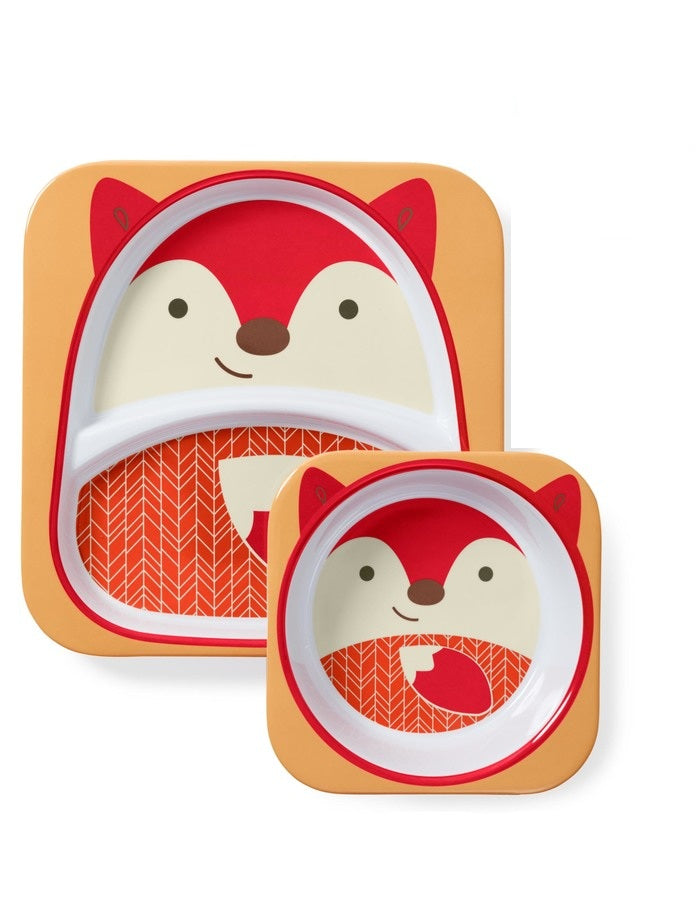 Skip Hop set farfurie si bol Zoo 6m+ Vulpe 252225 01 Imagine principală a produsului