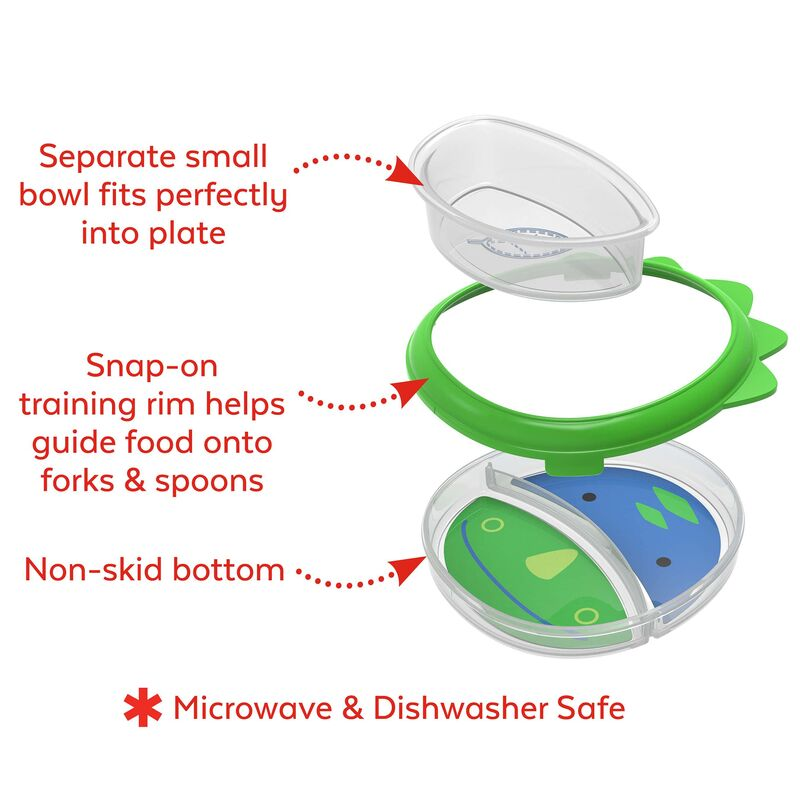 Skip Hop set farfurie si bol Zoo Smart 6m+ Dino 252825 03