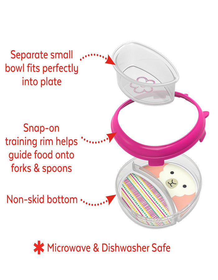 Skip Hop set farfurie si bol Zoo Smart 6m+ Lama 252237 04