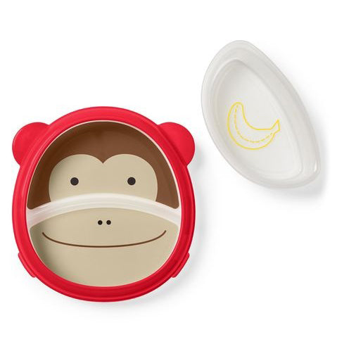 Skip Hop set farfurie si bol Zoo Smart 6m+ Maimutica 252227 01 Imagine principală a produsului