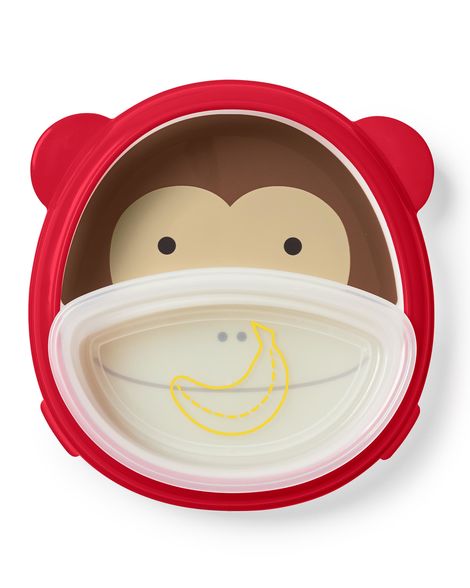 Skip Hop set farfurie si bol Zoo Smart 6m+ Maimutica 252227 02