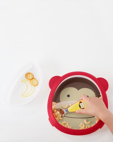Skip Hop set farfurie si bol Zoo Smart 6m+ Maimutica 252227 03
