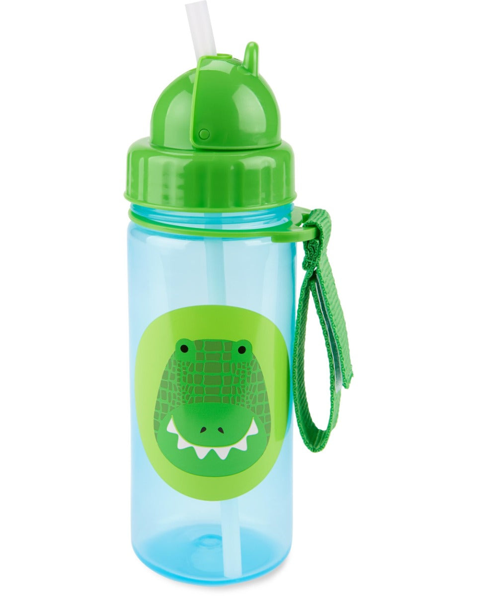 Skip Hop sticla cu pai Zoo 12m+ Crocodil