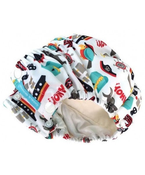 Charlie Banana Scutec pentru inot model Soccer cu capse marimea "S" 5-7 kg pentru 0-4 luni