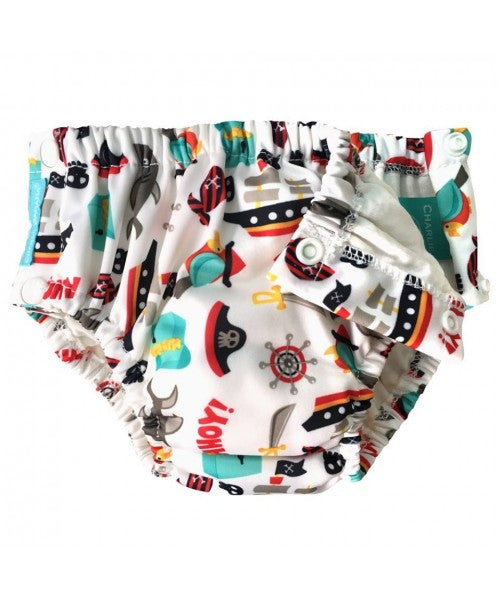 Charlie Banana Scutec pentru inot model Soccer cu capse marimea "S" 5-7 kg pentru 0-4 luni