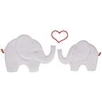 Ceba Baby lenjerie pat Marinar 3 piese Elefant - Sloniki - Alb