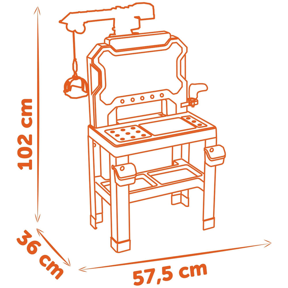Smoby jucarie Atelier Black&Decker Bricolo Builder cu 87 accesorii 3 ani+ Imagine secundară a produsului