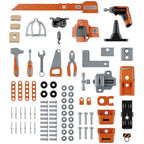Smoby jucarie Atelier Black&Decker Bricolo Builder cu 87 accesorii 3 ani+ 