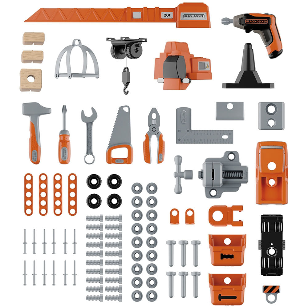 Smoby jucarie Atelier Black&Decker Bricolo Builder cu 87 accesorii 3 ani+ 