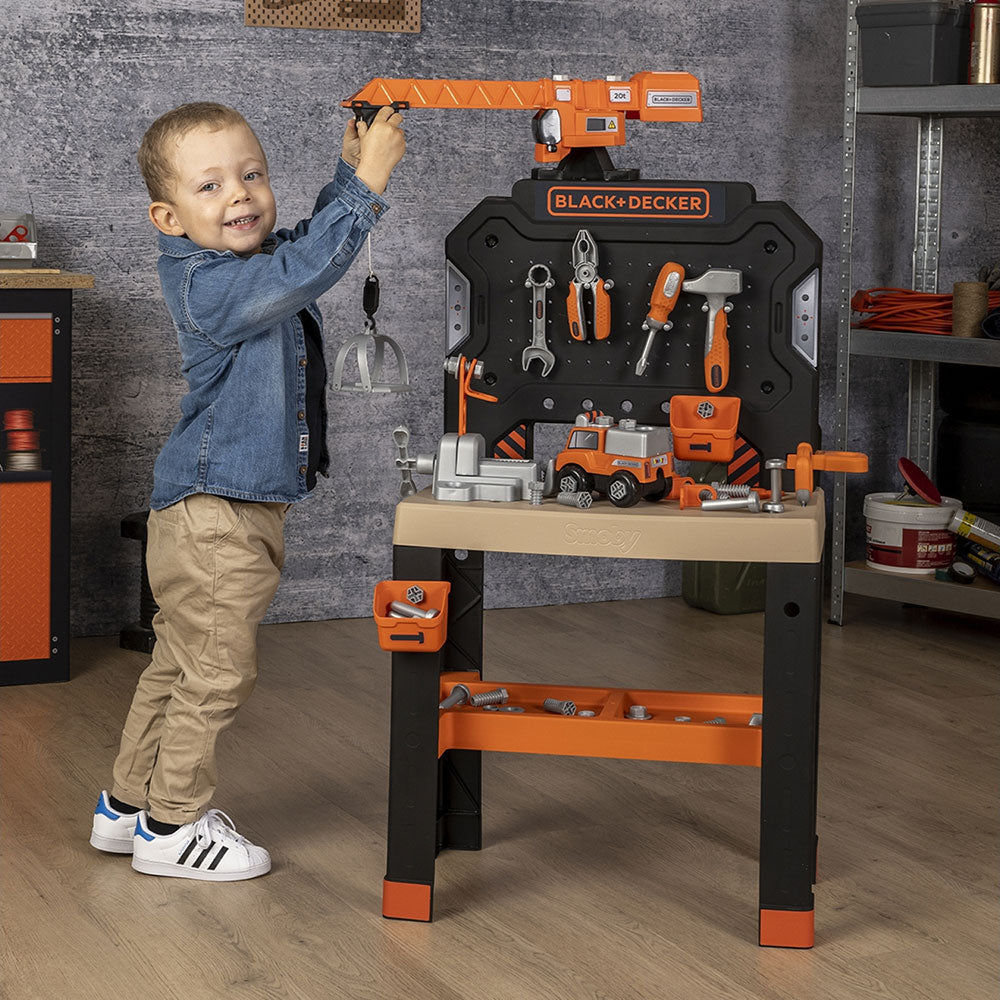 Smoby jucarie Atelier Black&Decker Bricolo Builder cu 87 accesorii 3 ani+ 