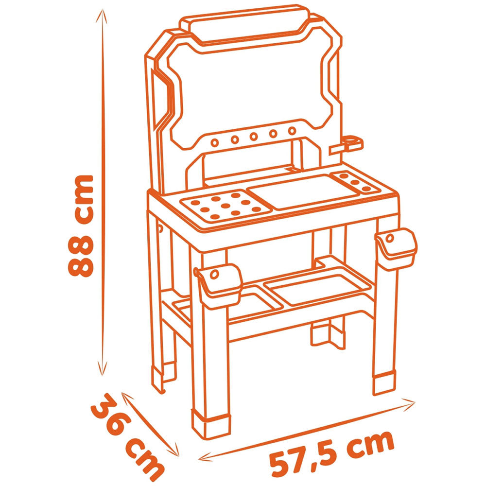 Smoby jucarie Atelier Black & Decker Bricolo Center cu 78 accesorii 3 ani+ 